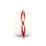 14K Tricolor Armband Double Knotted