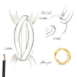 14K Tricolor in Yellow Gold