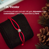 14K Tricolor Armband 