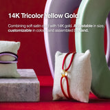 14K Tricolor in Yellow Gold